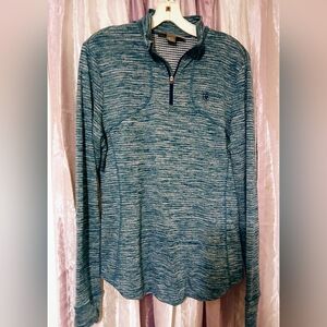 Ariat Teal Quarter-Zip Pullover